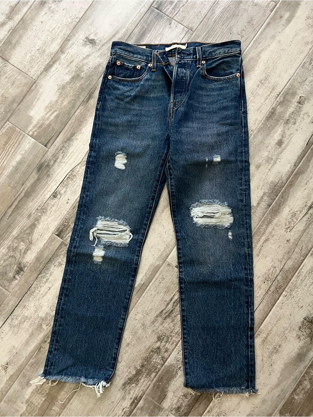 Levi's Dark Indigo Wedgie Straight Jeans